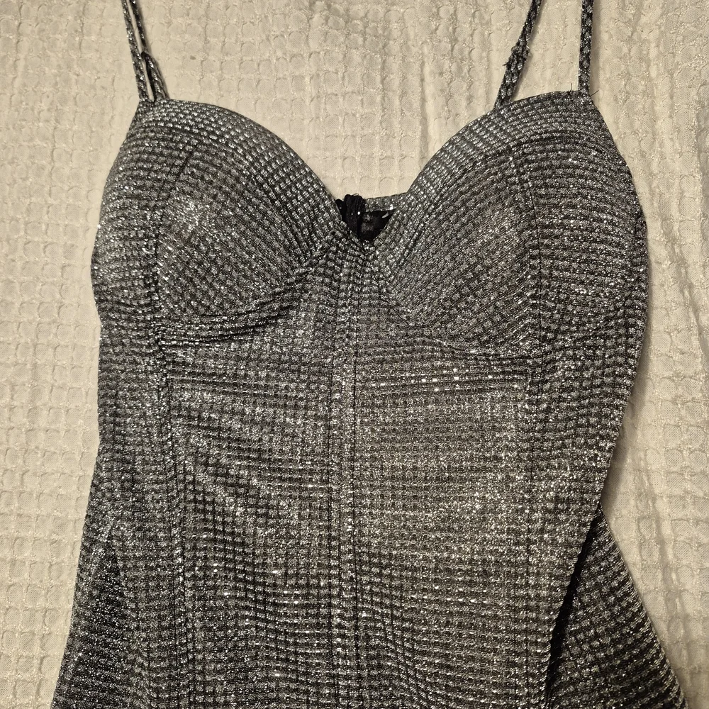Haute Monde Silver Mini Dress - Picture 2 of 5
